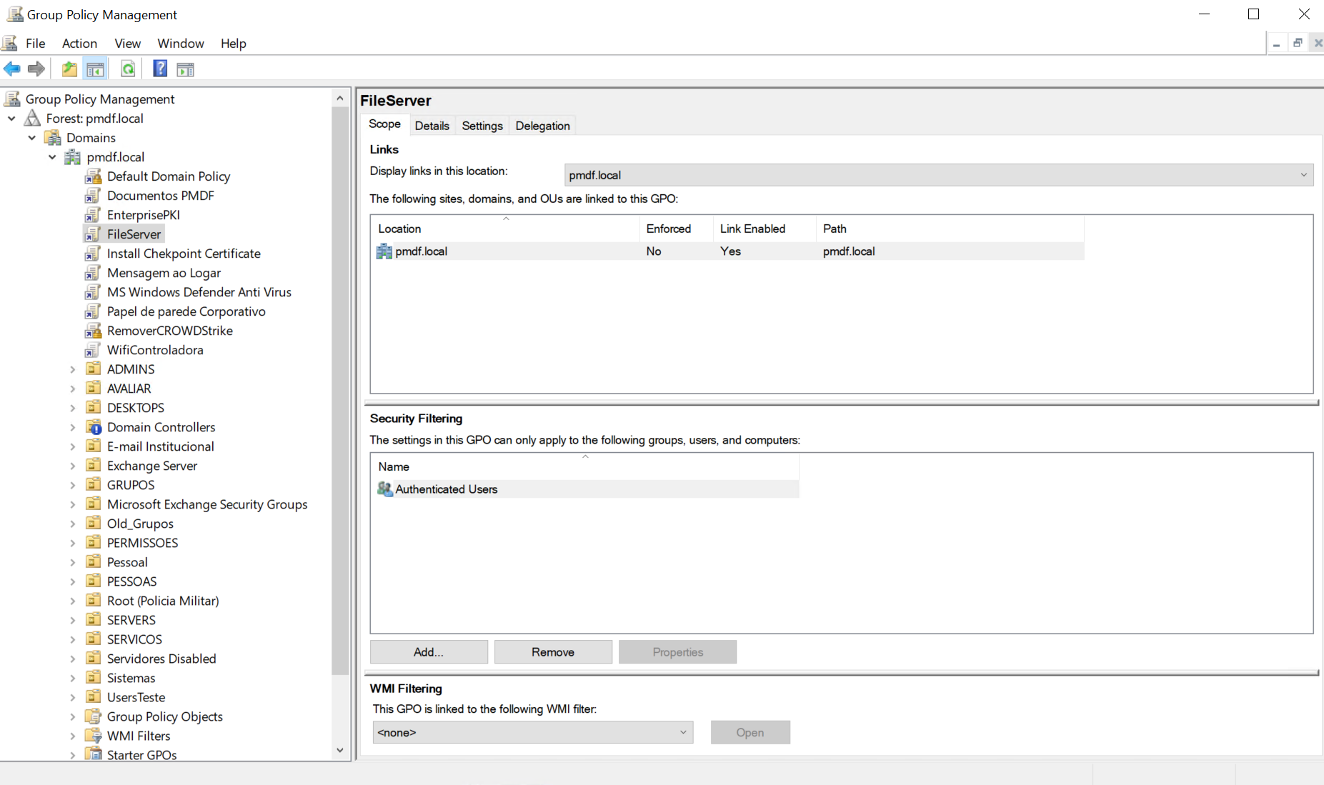Localização da GPO