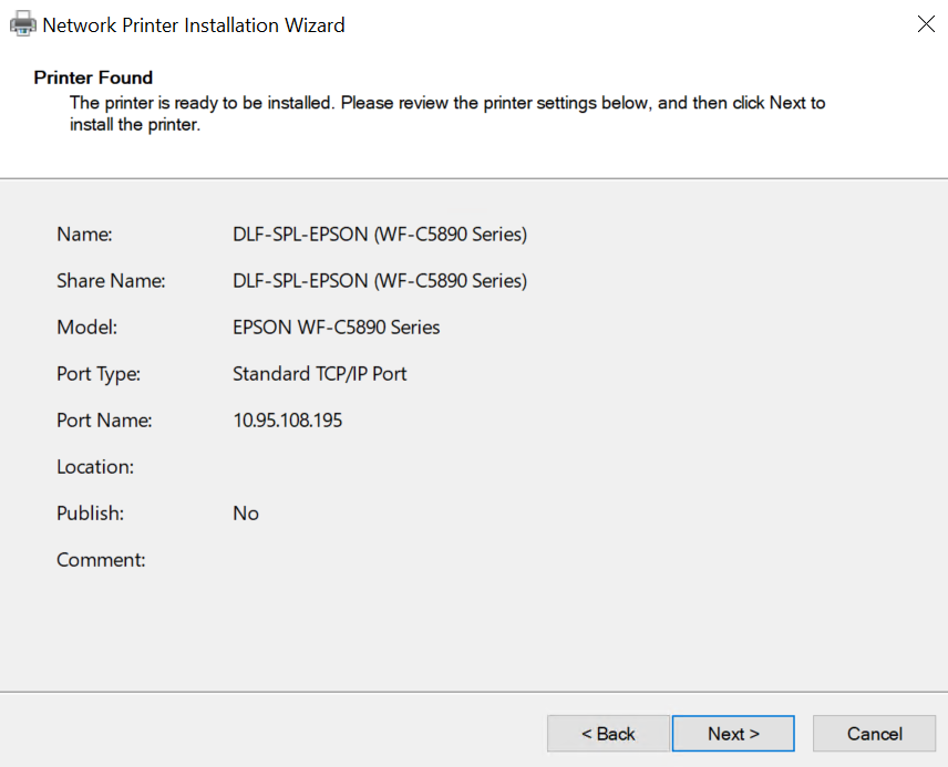 Resumo de configuração