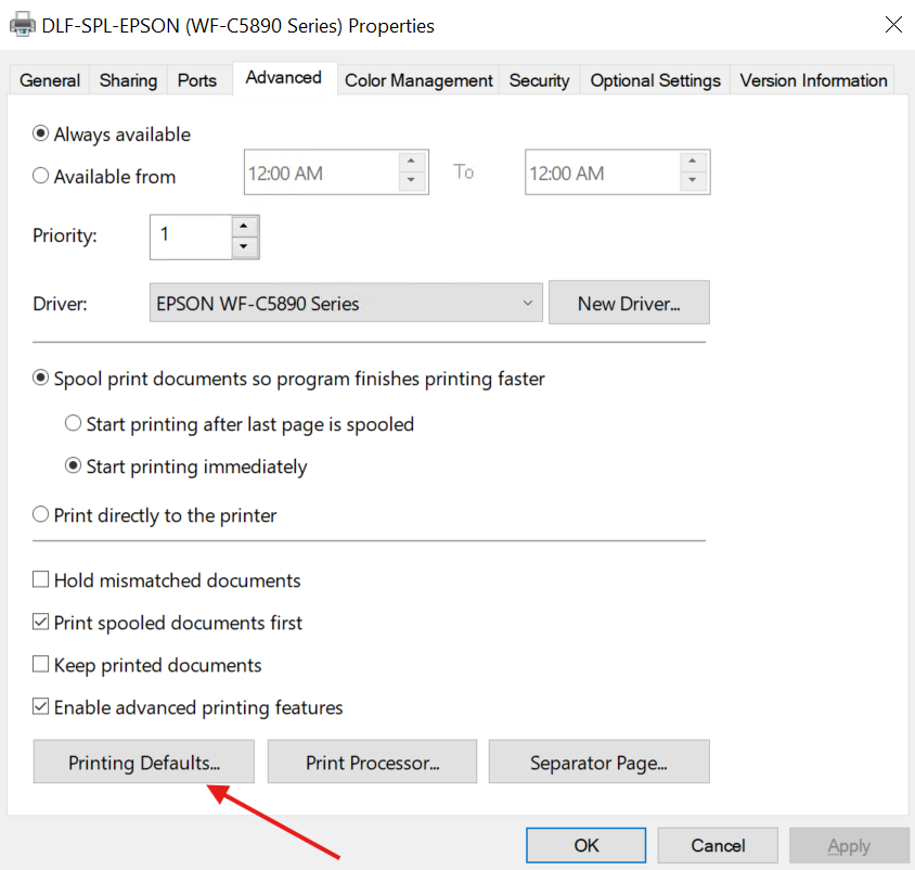 Configurações avançadas