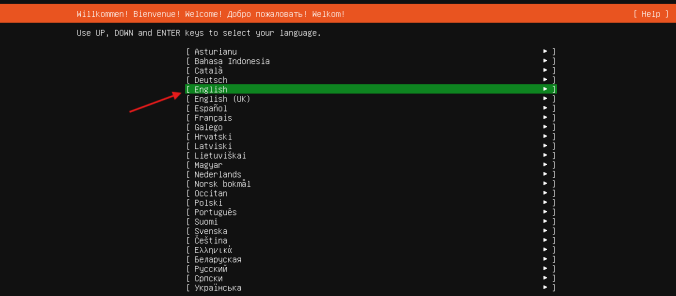 Seleção do idioma do sistema