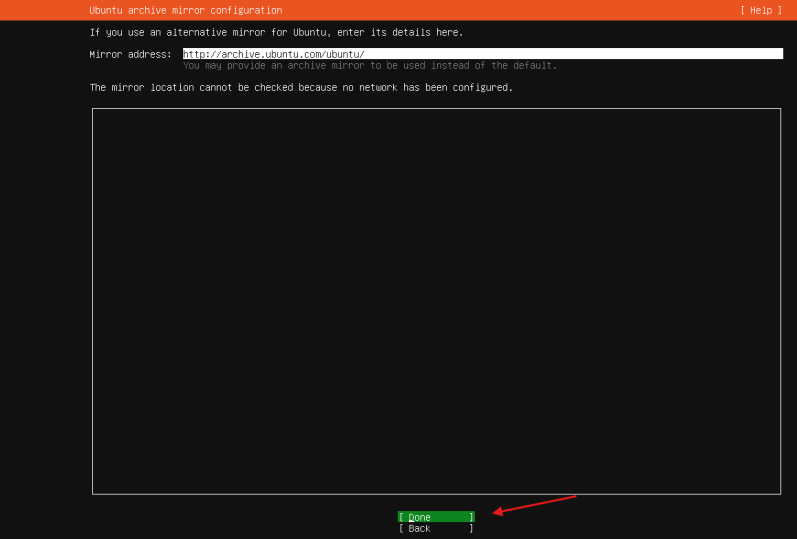 Configuração do mirror do Ubuntu